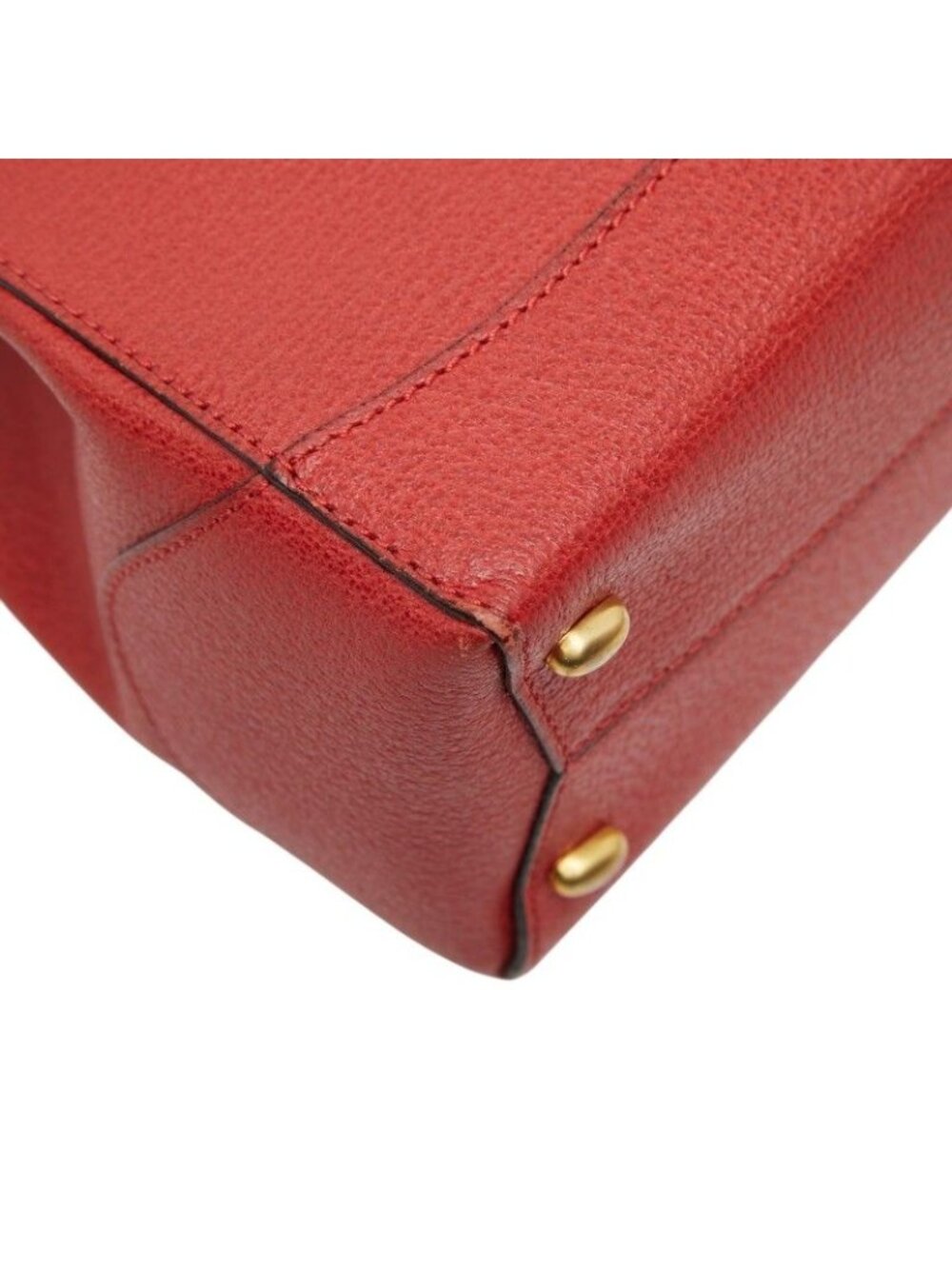 Celine 2-Way Shoulder Bag Top Handle Red Leather - Picture 6 of 10